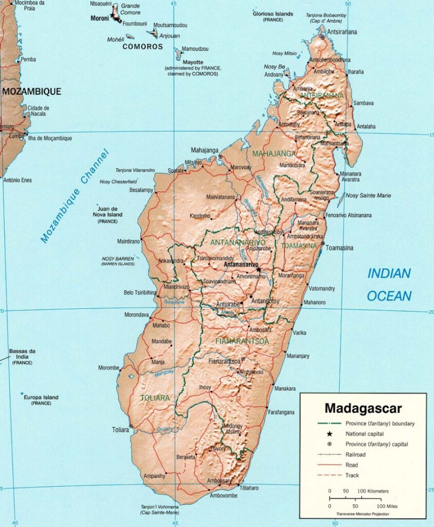 Karte von Madagascar